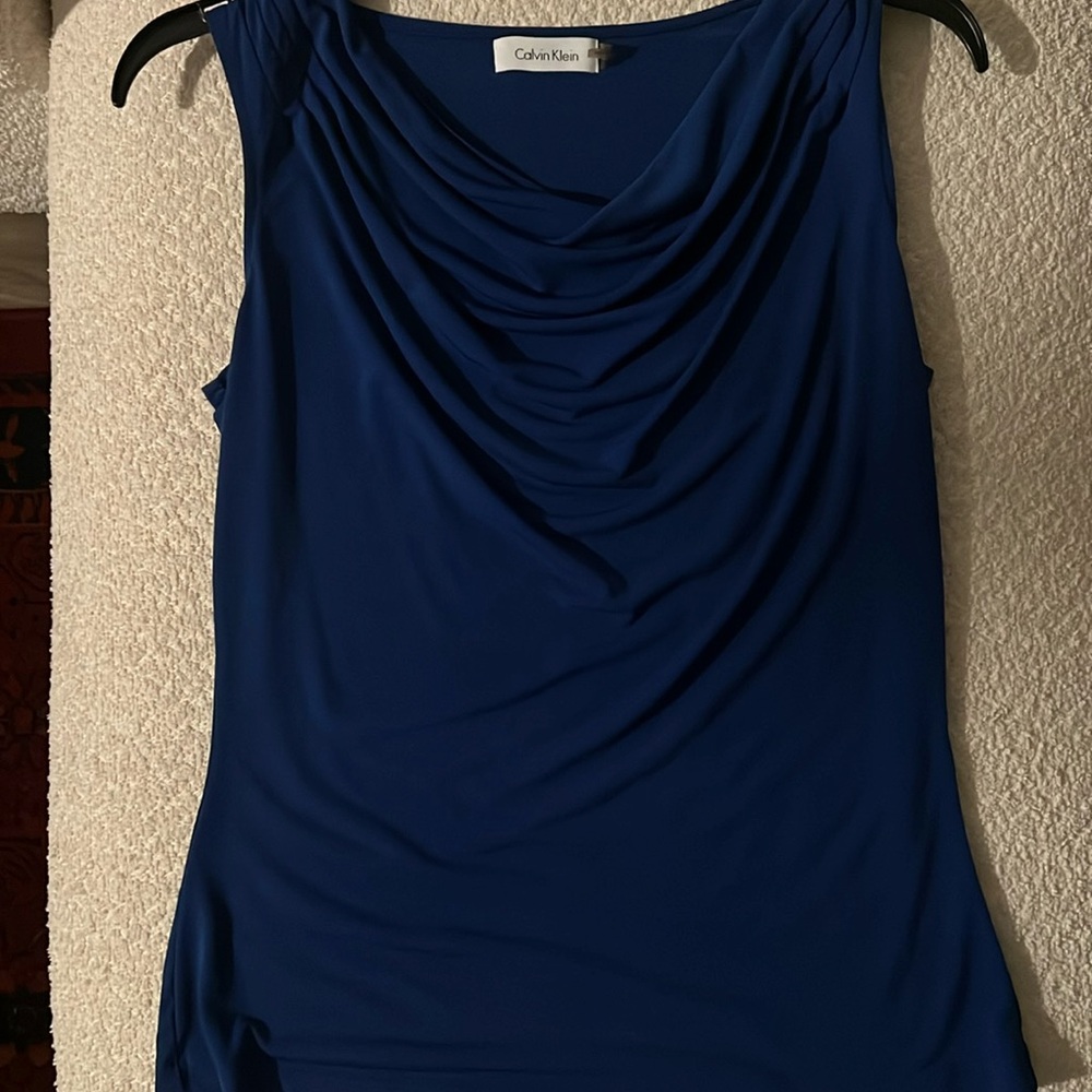 blue calvin klein tank top